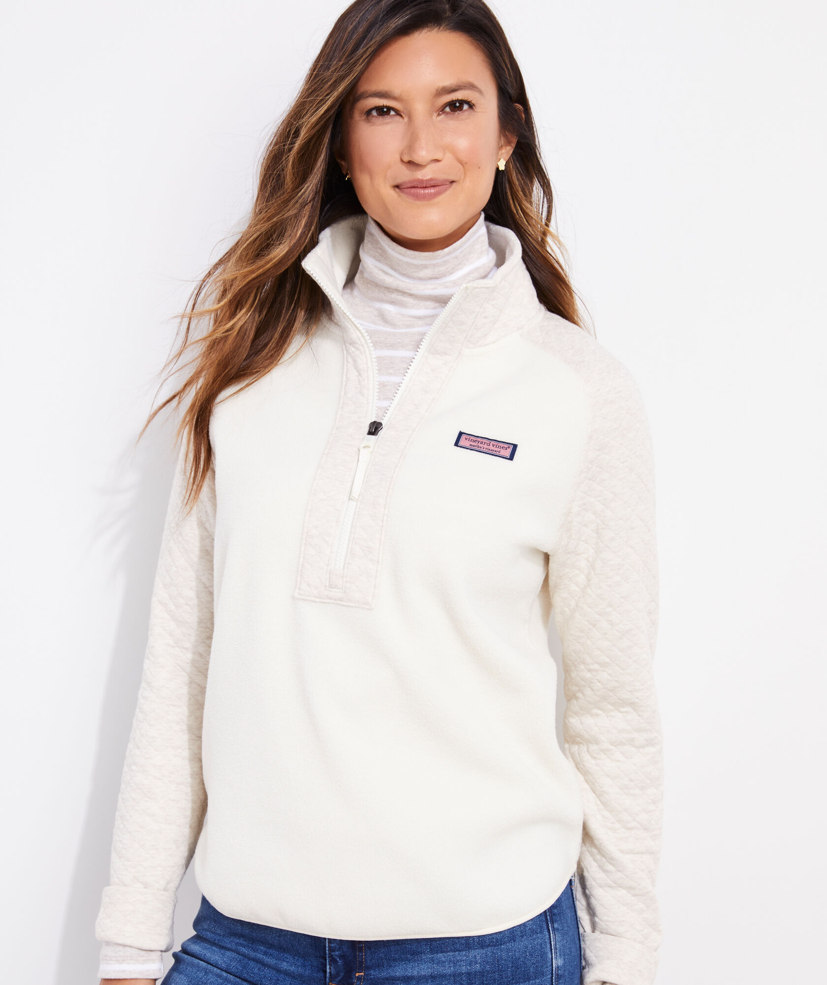 Quilted Sherpa Half-Zip at vineyard vines