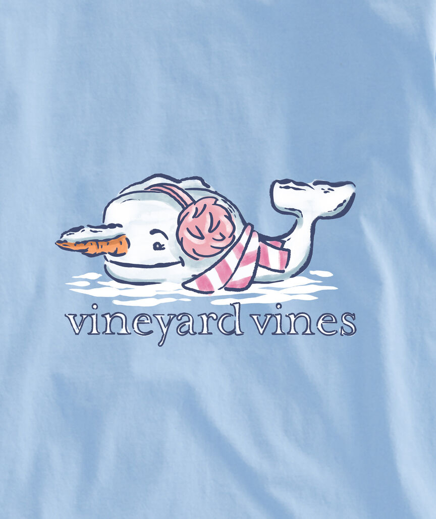 OUTLET Girls' Snowman Whale Long-Sleeve Pocket Tee