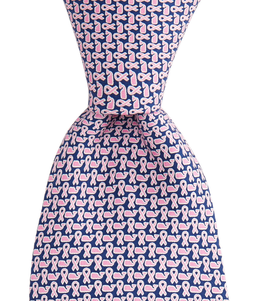 Breast Cancer Awareness Micro Printed Tie