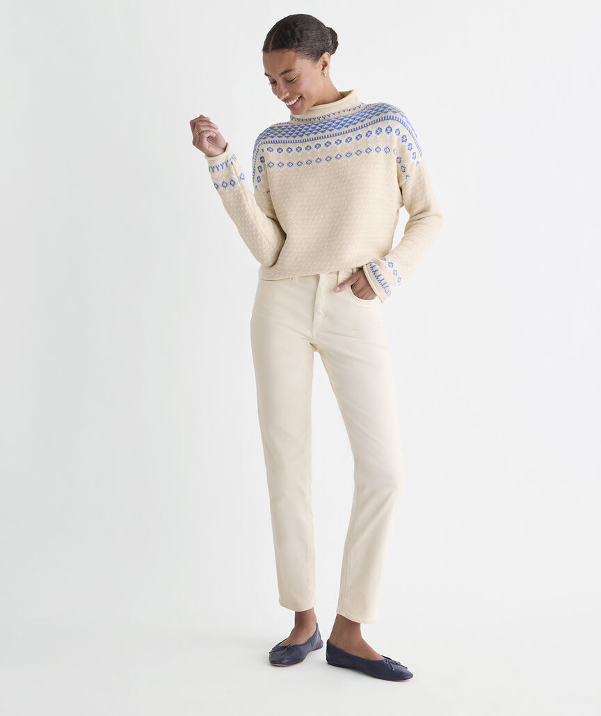 Katie Cotton Mockneck Sweater