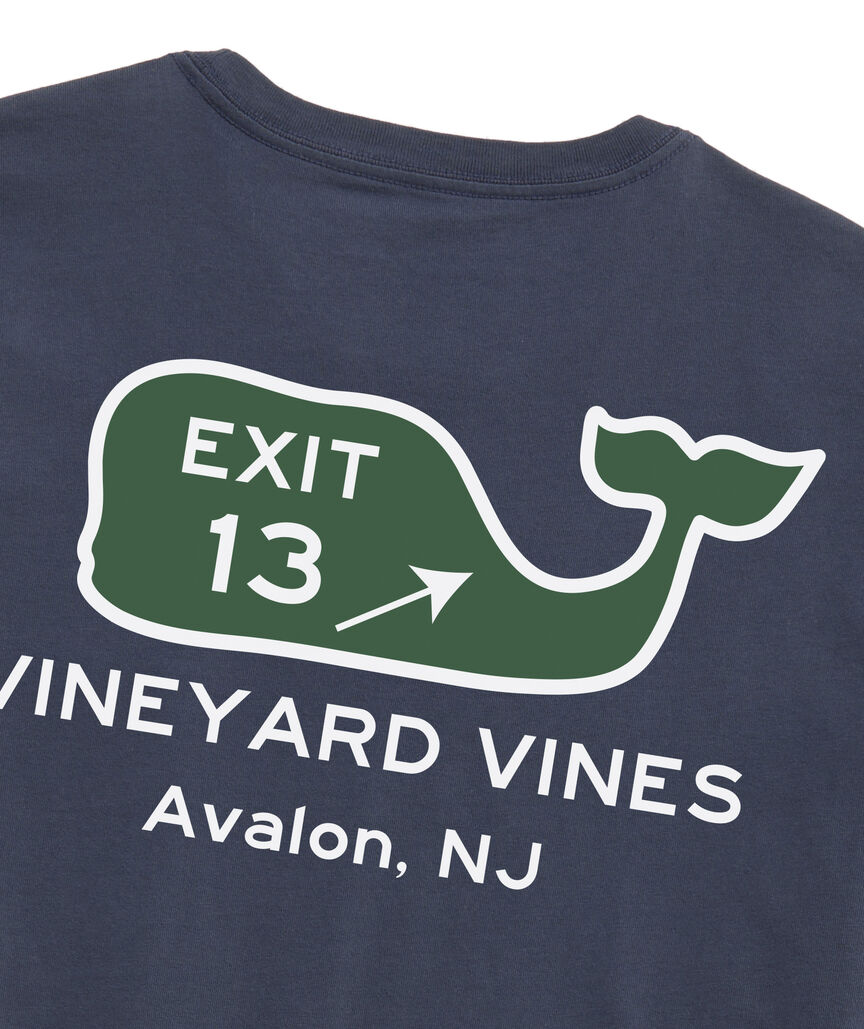 Mens Exit 13 Sign Short-Sleeve Pocket T-shirt - Avalon