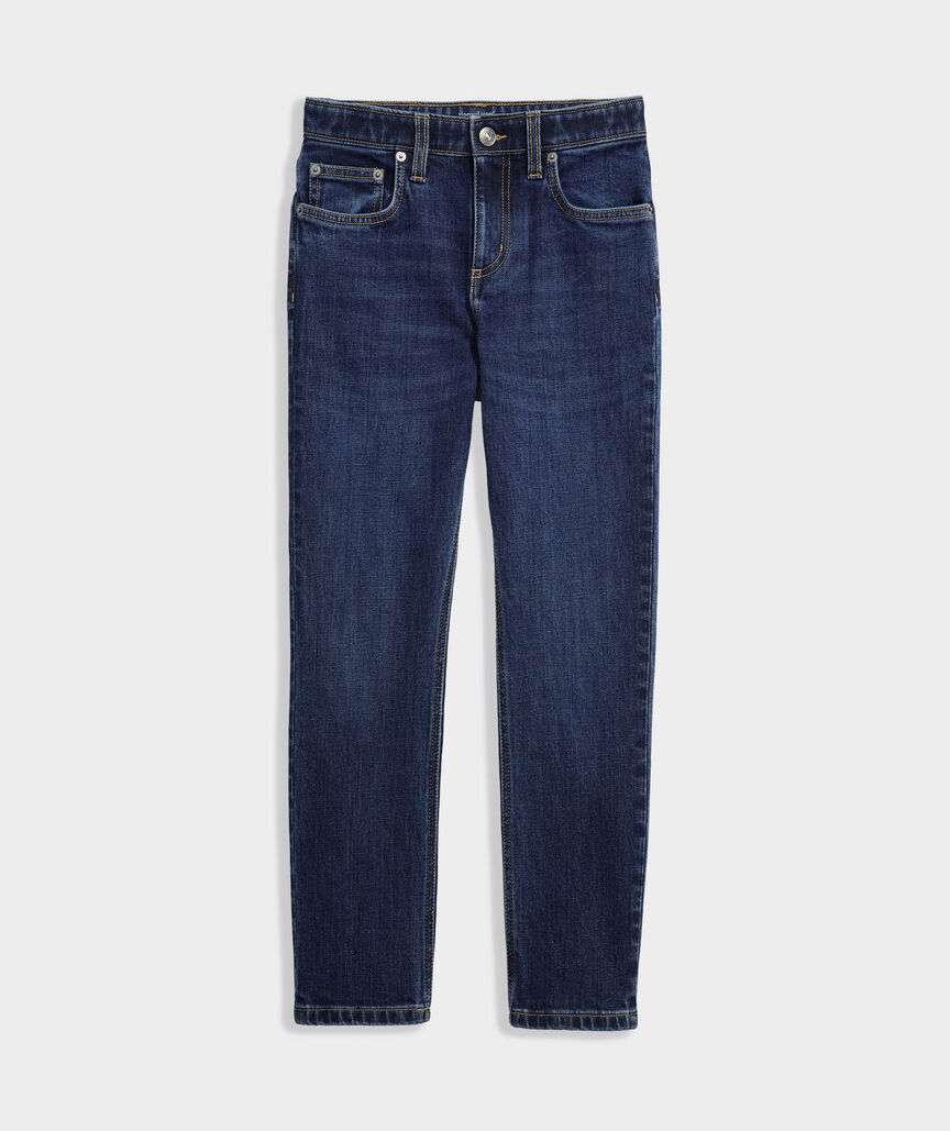 Boys' Slim Straight Indigo Jeans