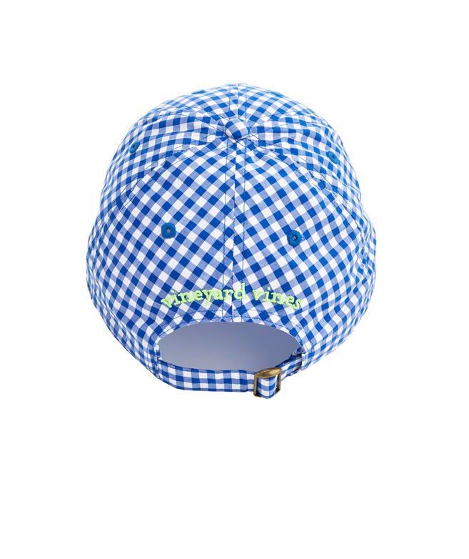 Men Gingham Pattern Baseball Cap