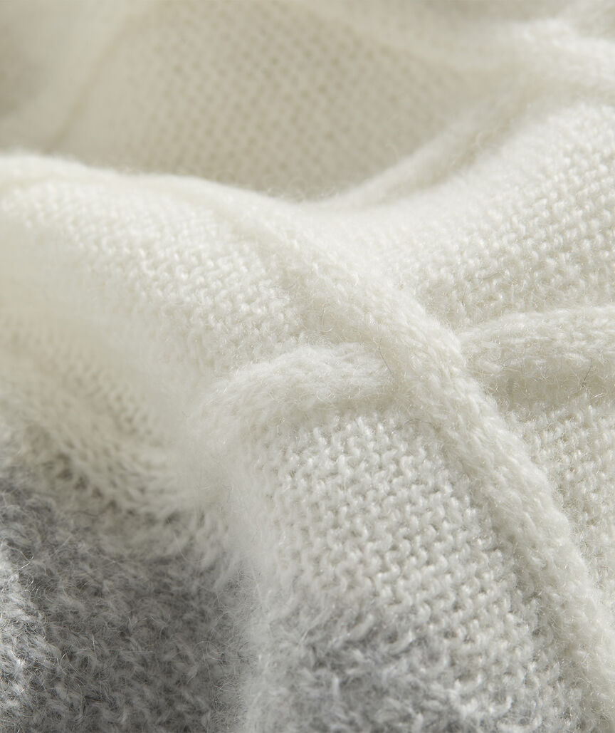 Cashmere Patchwork Mockneck Sweater