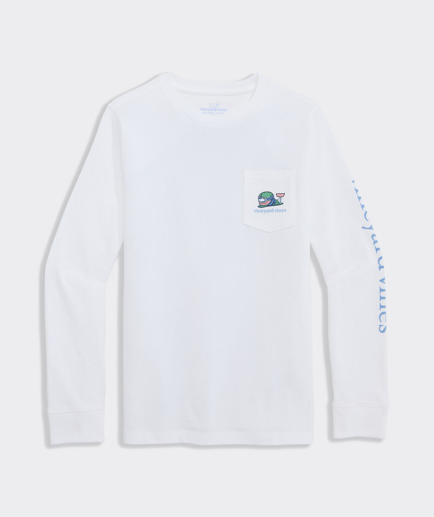 Boys' Pro Snowboard Whale Long-Sleeve Pocket Tee