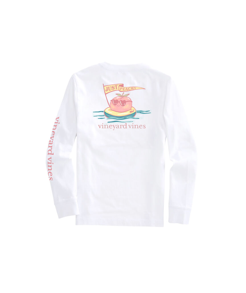 OUTLET Girls' Just Peachy Long-Sleeve Pocket Tee