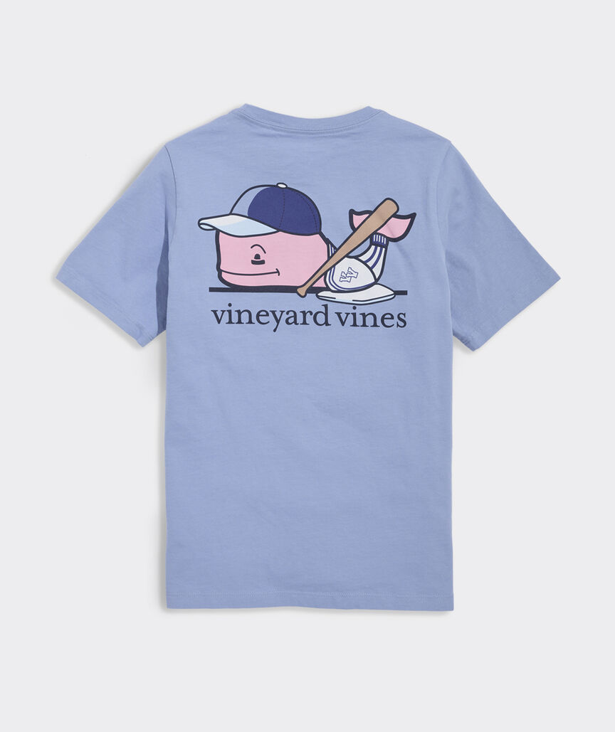 Boys' Baseball Player Whale Short-Sleeve Pocket Tee