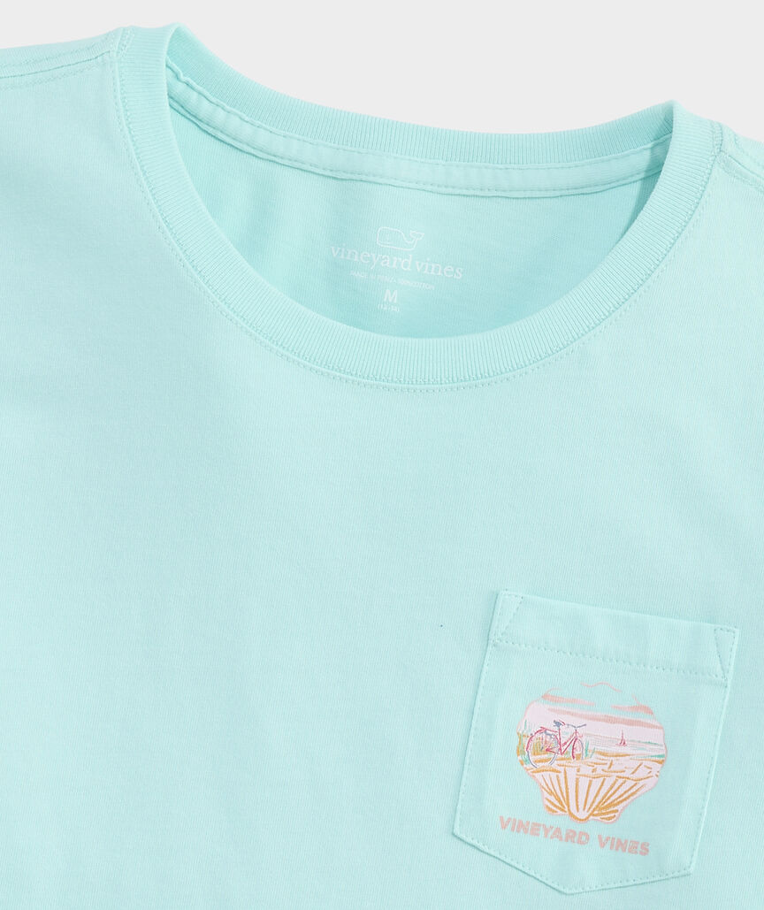 Girls' Seashell Scenic Short-Sleeve Pocket Tee