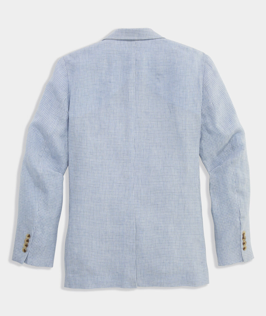 Blue Lagoon Tattersall Linen Vos Sport Coat