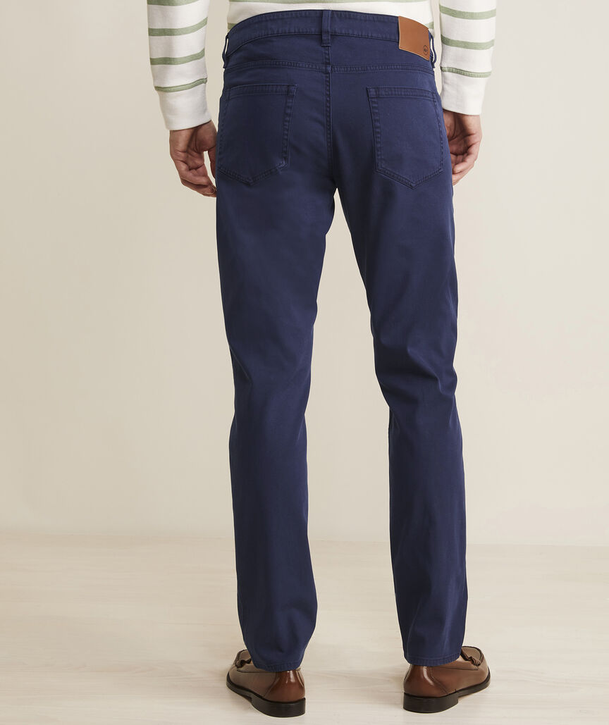 Garment-Dyed Twill 5-Pocket Pants