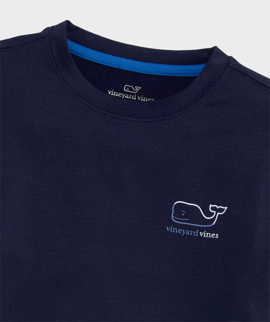Boys' Performance Burgee Whale Long-Sleeve Harbor Sun Tee