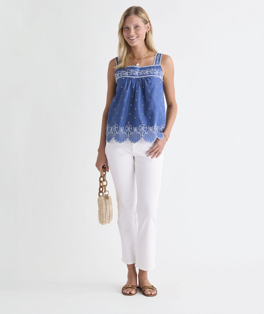 Serena Eyelet Top