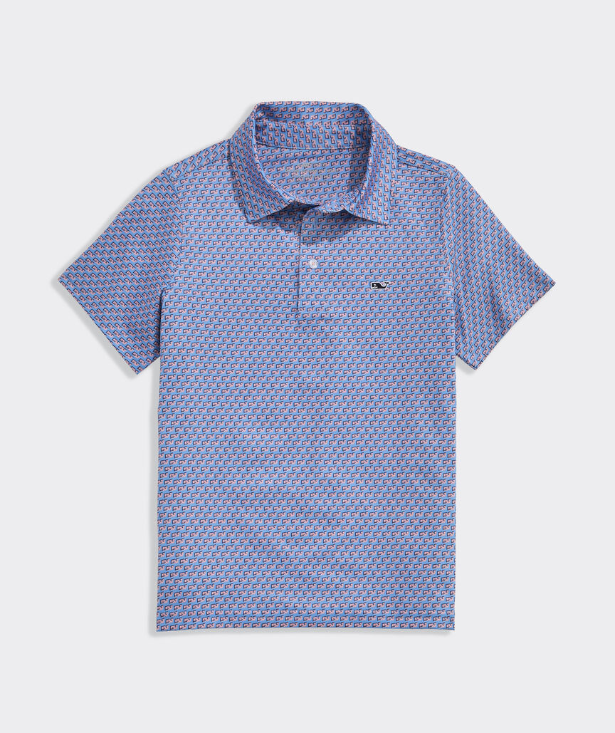 Boys' Performance Printed Sankaty Polo