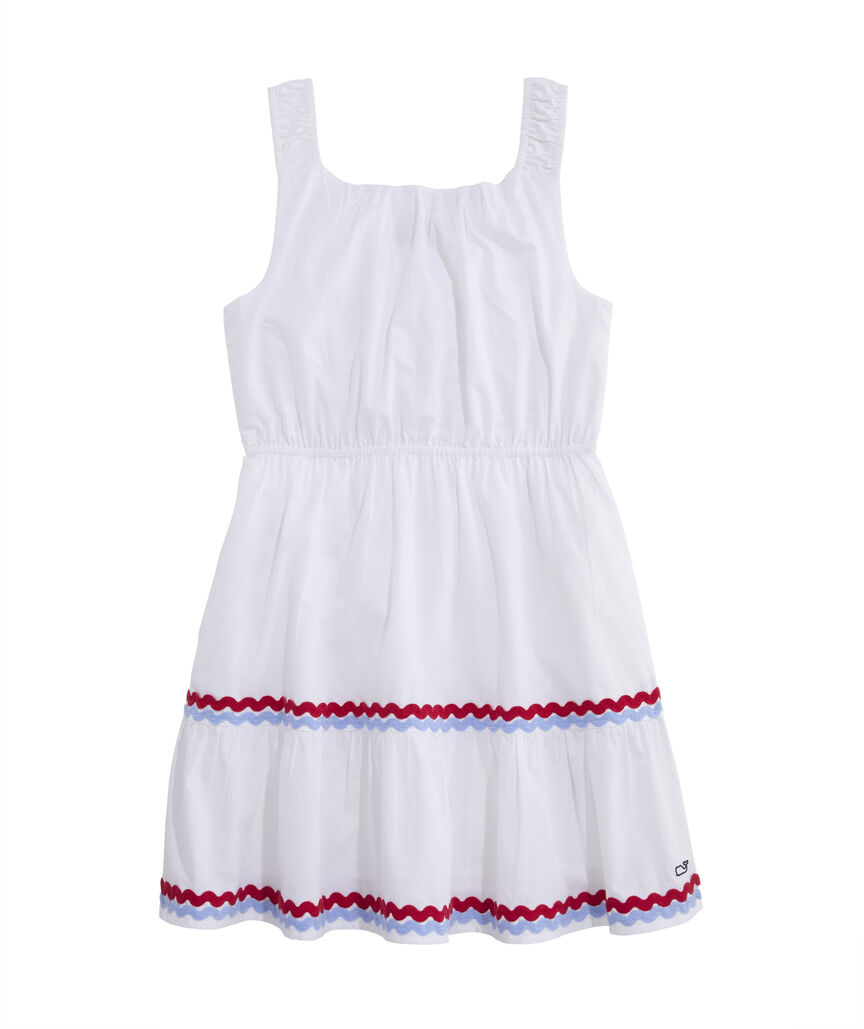 OUTLET Girls' Ric Rac Poplin Flounce Dress