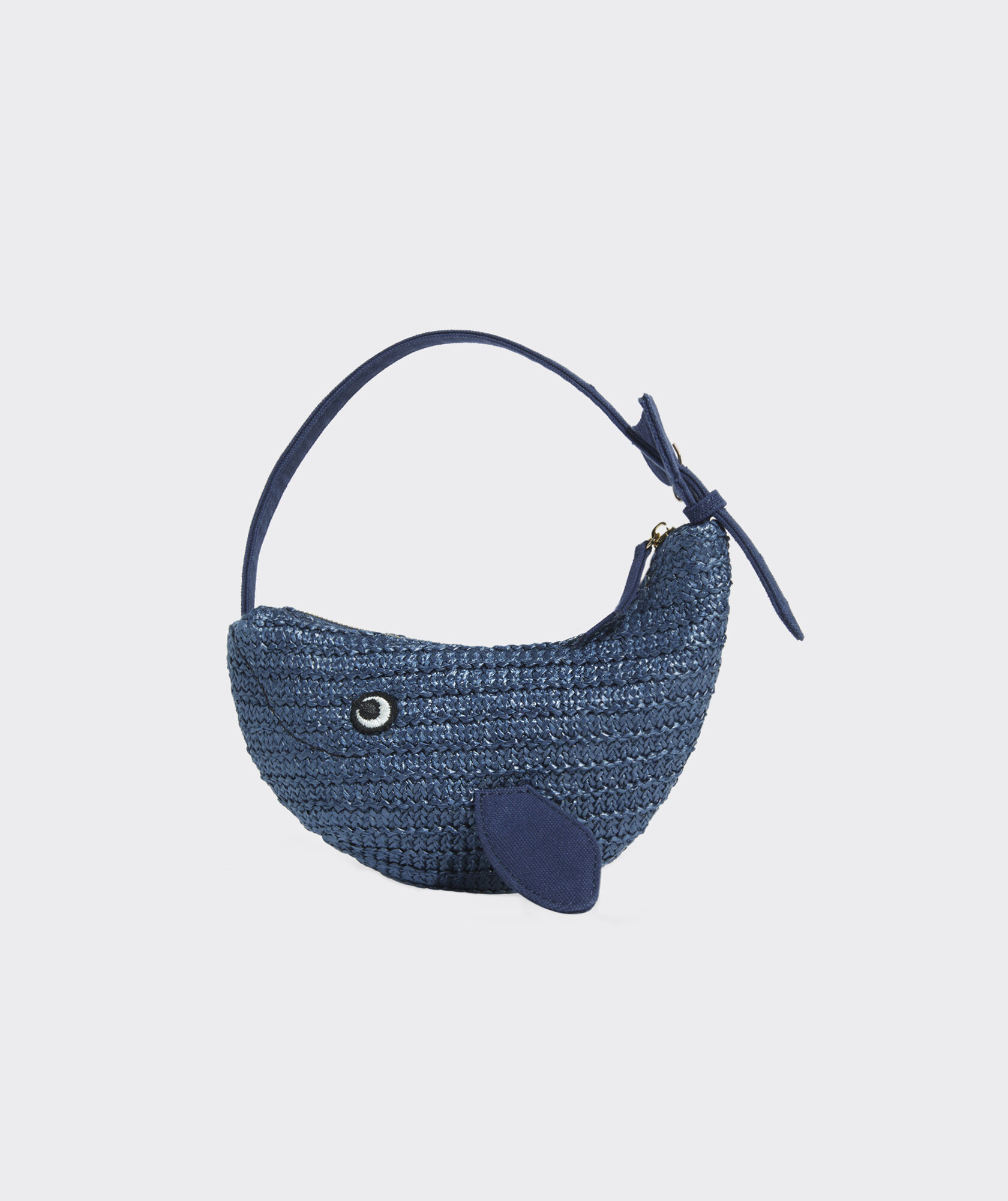 Girls' Crochet Straw Whale Bag