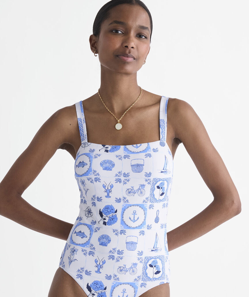 Southampton Square Neck One-Piece