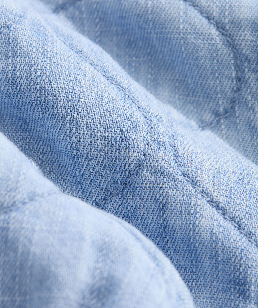 Girls' Quilted Chambray Jacket