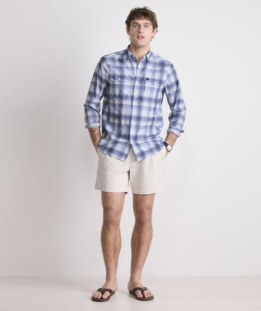 Deepwater Plaid Performance Harbor Shirt
