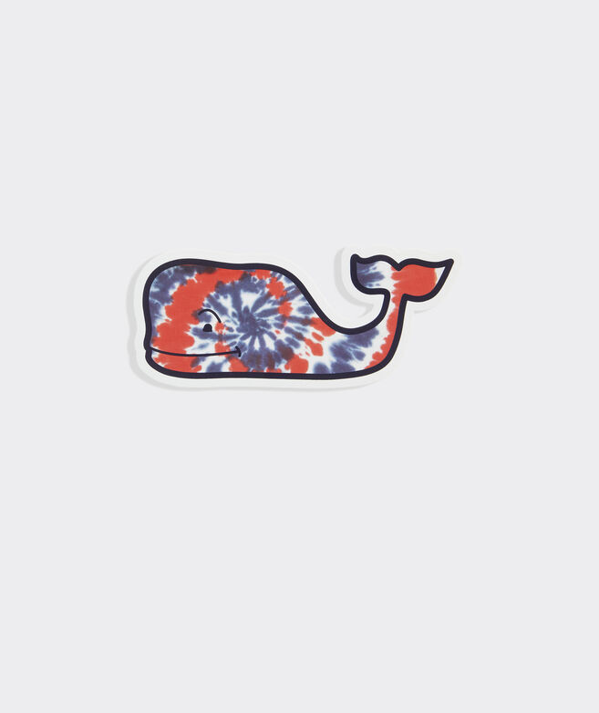 Americana Tie Dye Whale Sticker