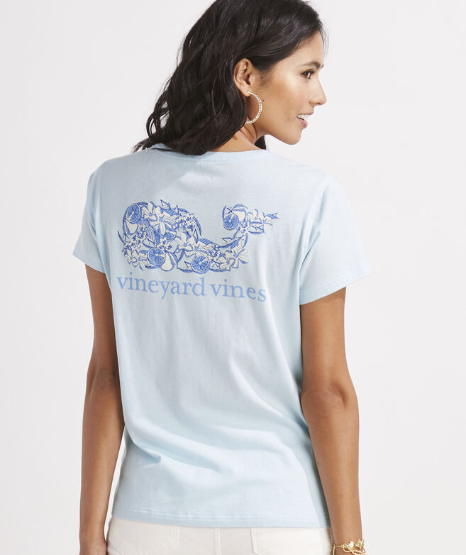 Painted Palm Whale Short-Sleeve Pocket Tee