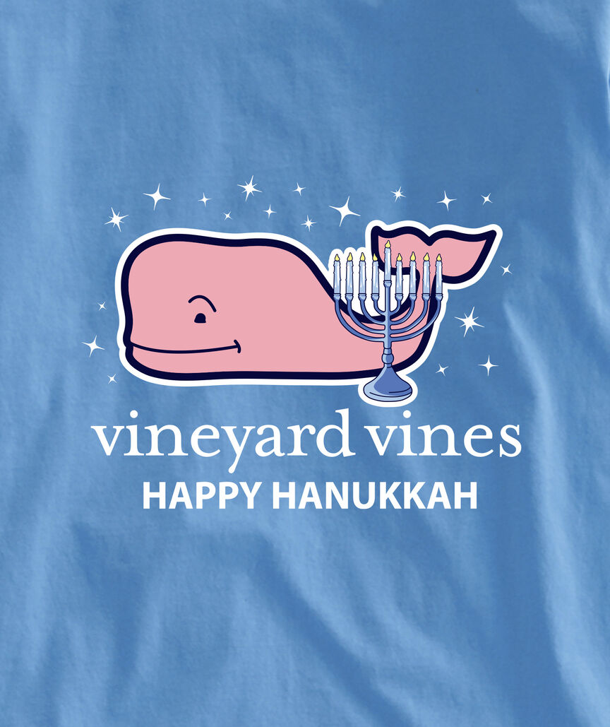 OUTLET Hanukkah Whale Long-Sleeve Pocket Tee