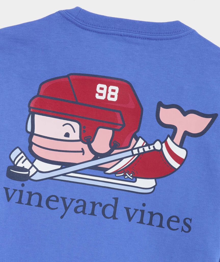 Boys' Hockey Whale Long-Sleeve Pocket Tee