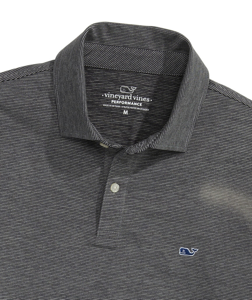 OUTLET Long Sleeve Destin Stripe Performance Polo