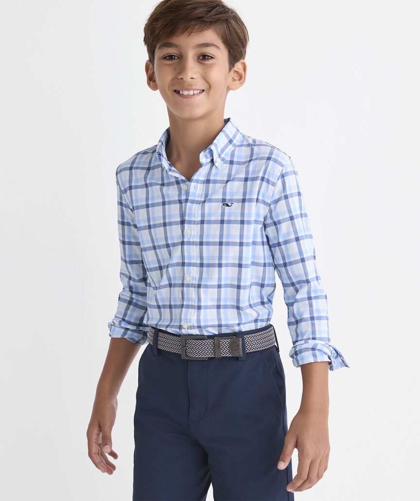 Boys' Performance Plaid Featherweight Shirt