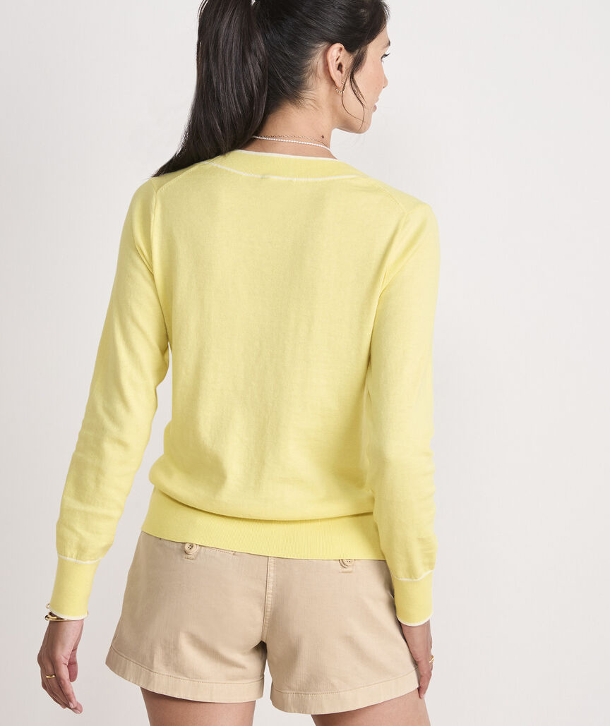 Cotton Cashmere Heritage V-Neck Sweater