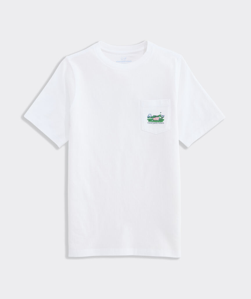 Boys Golfer Whale Short-Sleeve Pocket Tee