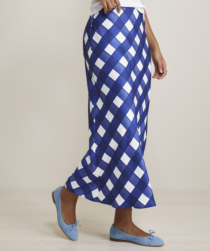 Satin Midi Slip Skirt