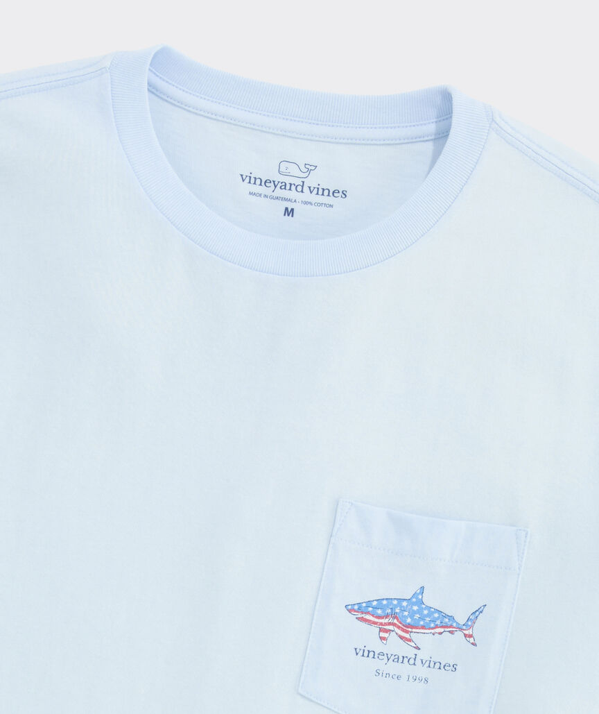 Flag Shark Short-Sleeve Pocket Tee