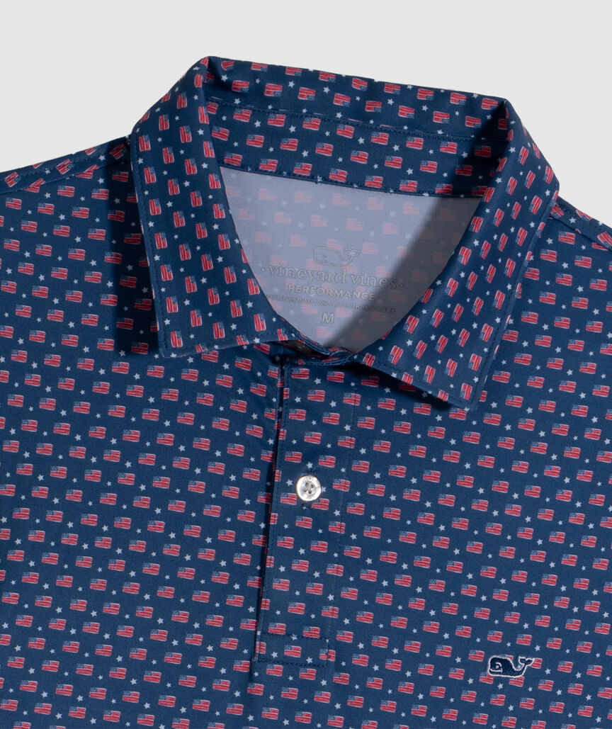 OUTLET Flag & Stars Performance Polo