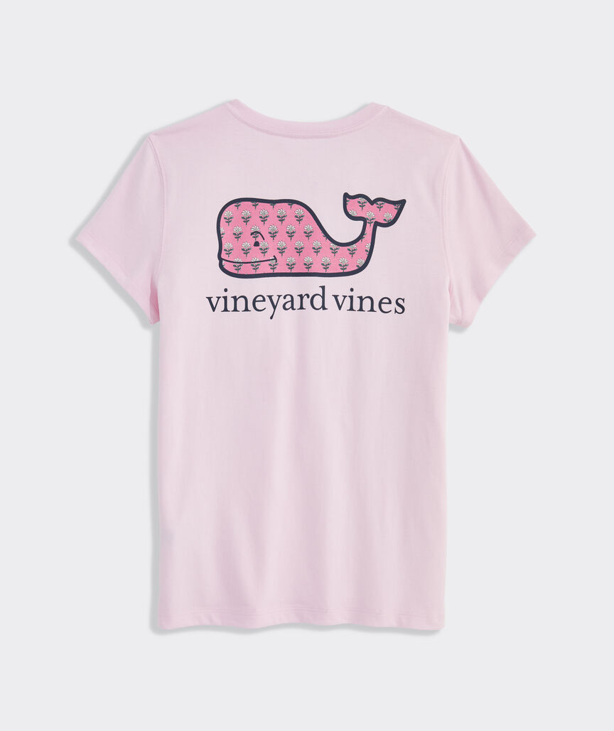 Girls' Ethel Block Print Whale Fill Short-Sleeve Pocket Tee
