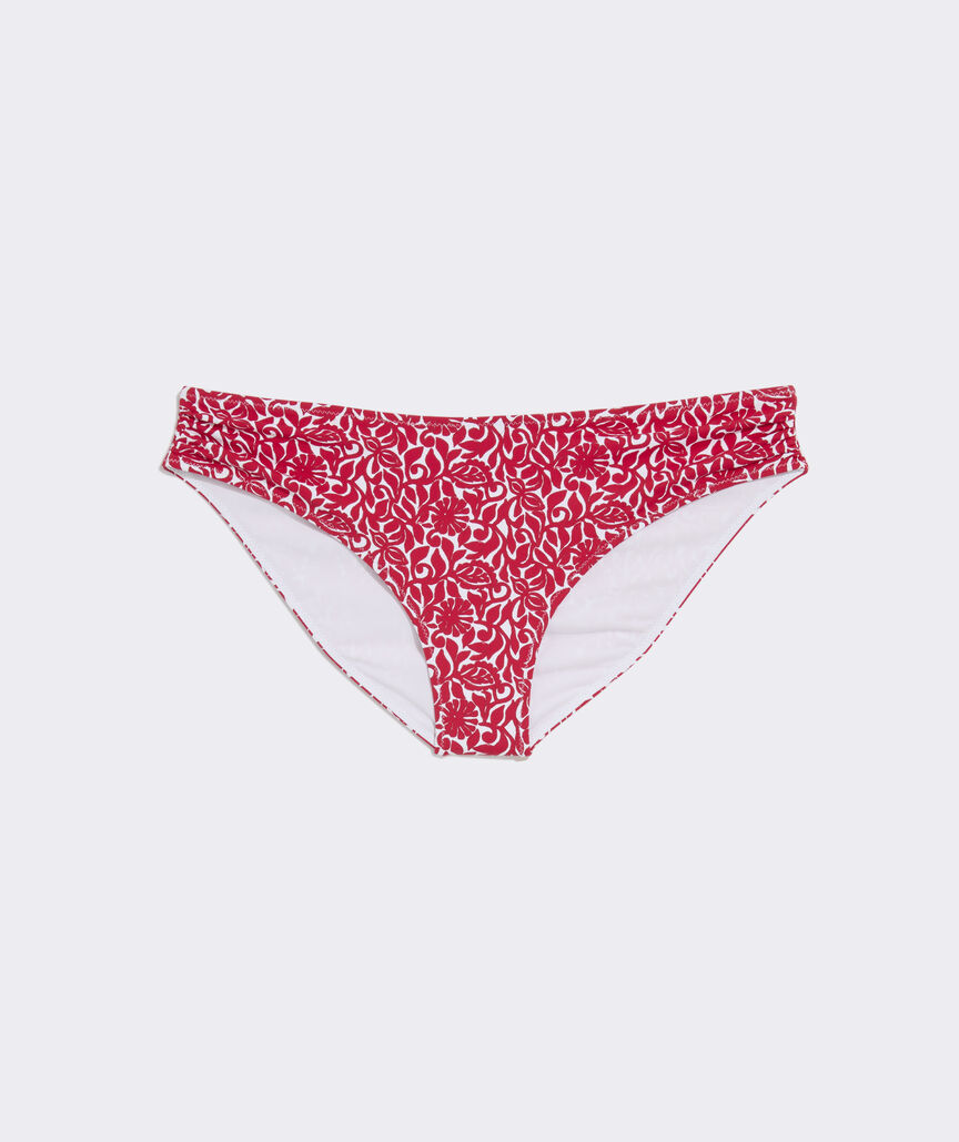 Ruched Low-Rise Bikini Bottom