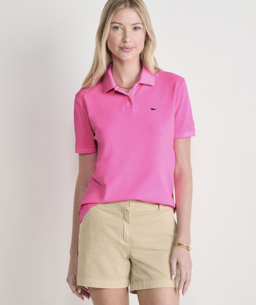 OUTLET Women's Short-Sleeve Pique Polo