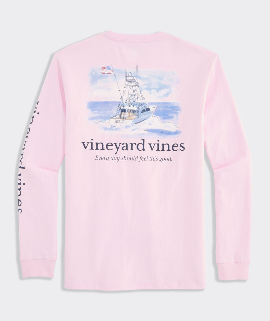 Painted Sportfisher Scenic Long-Sleeve Pocket Tee