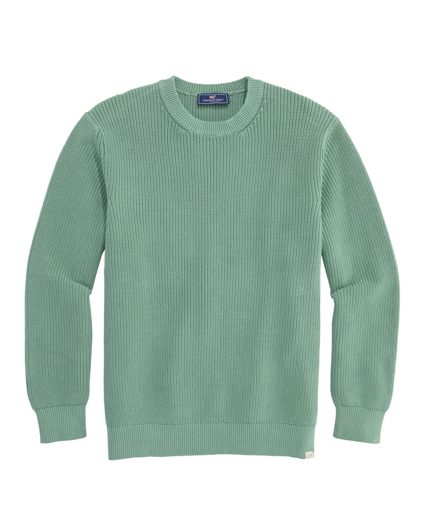 OUTLET Washed Fisherman Crewneck Sweater