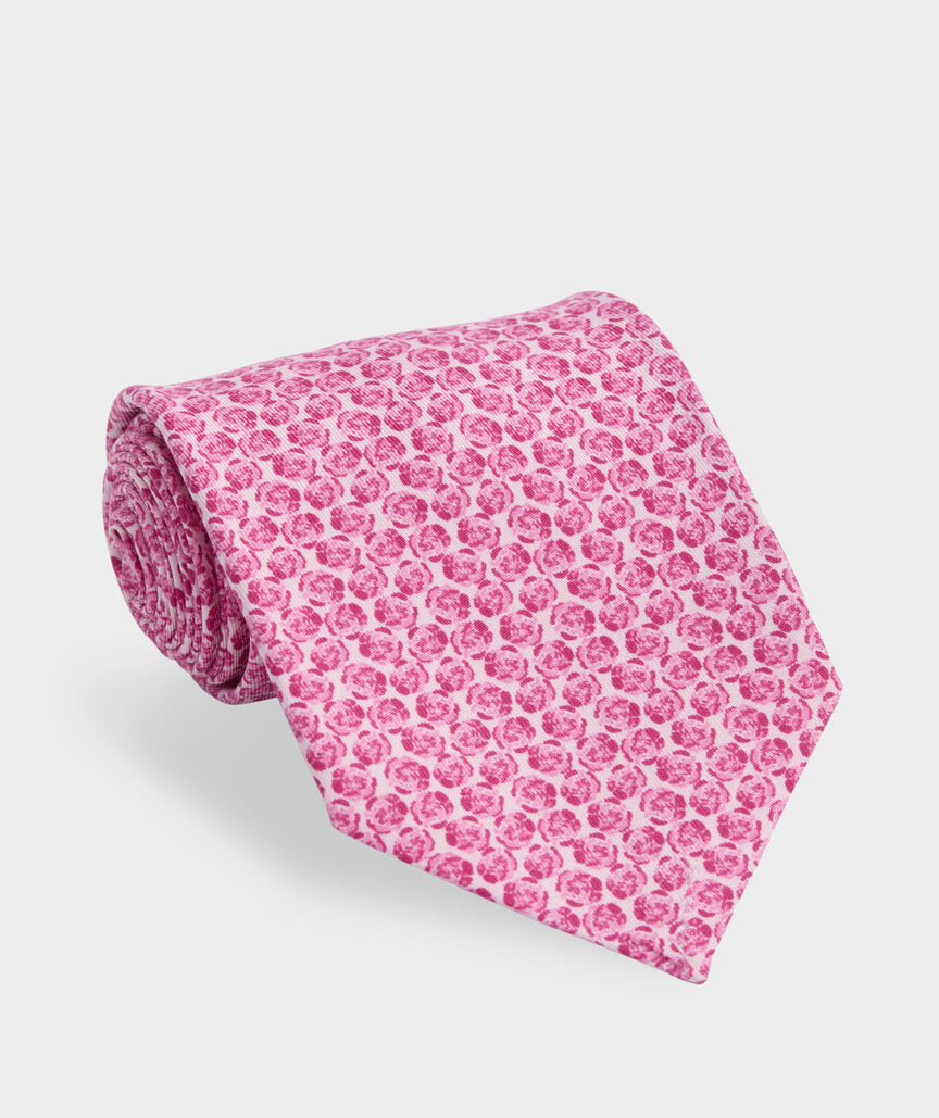 Kentucky Derby Painted Roses Silk Tie