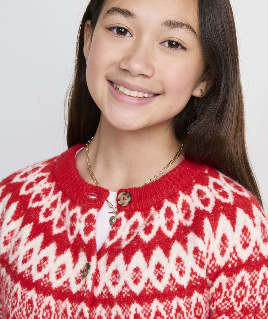 Girls' Fair Isle Cardigan