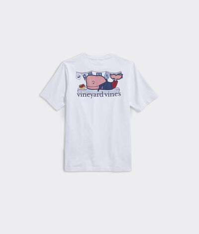Vineyard Vines Boys' Lobster Roll Whale Short-Sleeve Pocket T-Shirt (White) (Size: Medium)
