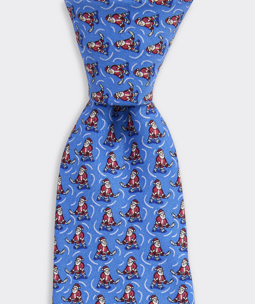 Boys' Hockey Santa Silk Tie