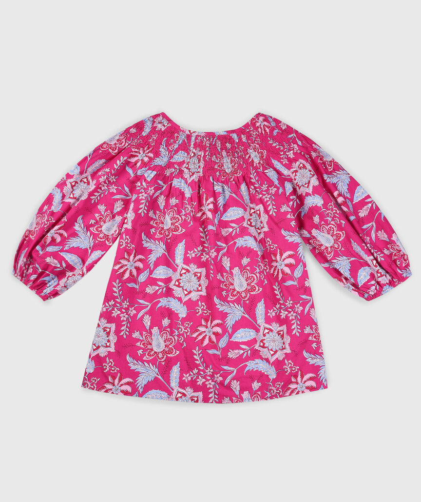 OUTLET Puff-Sleeve Smocked Top