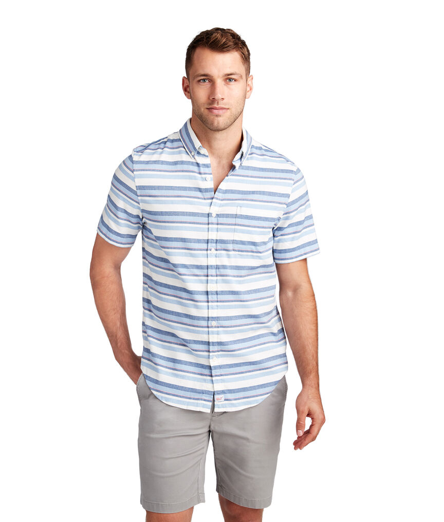 Short-Sleeve Down Harbor Beach Flannel Slim Murray Shirt
