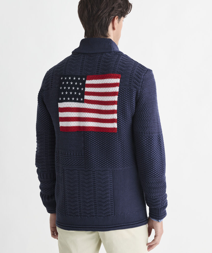 USA Patchwork Cardigan