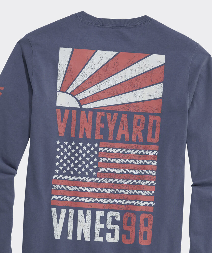 Boys' Wavy Flag Long-Sleeve Tee