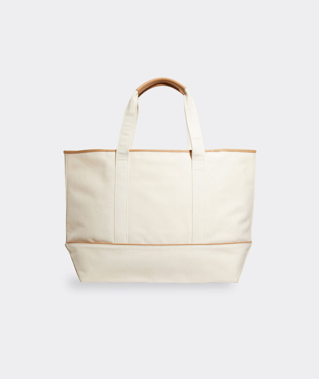 Leather Trim Large Classic Tote