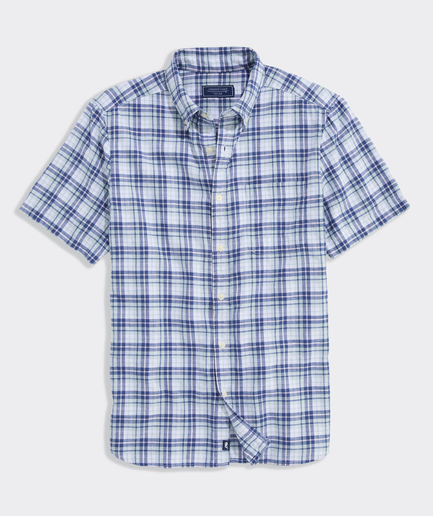 Coskata Plaid Island Cotton Short-Sleeve Shirt