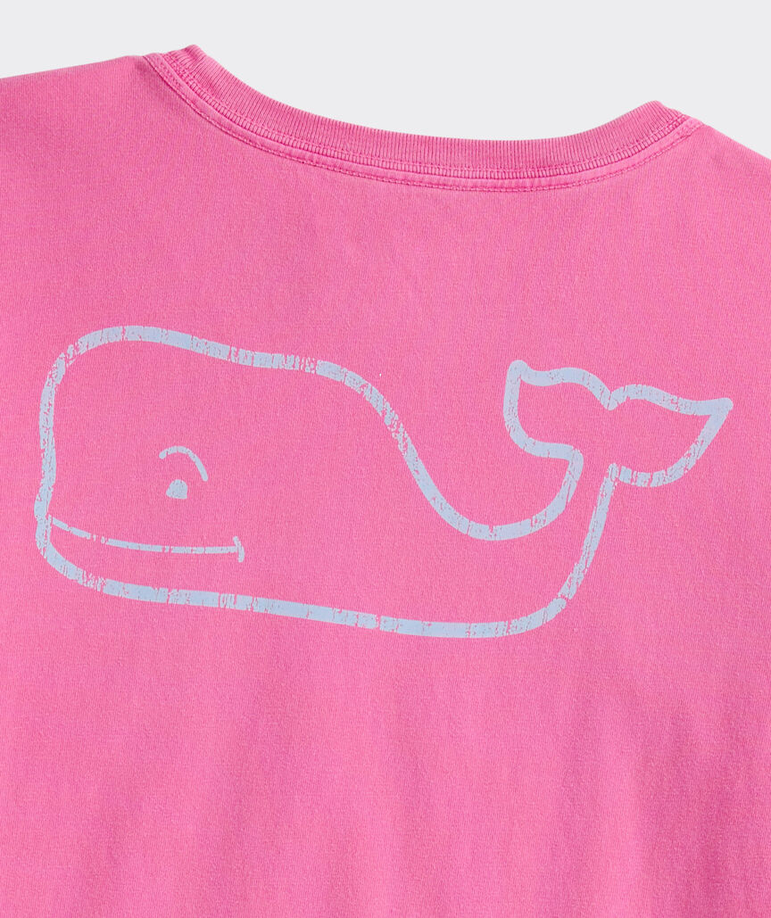 Girls’ Garment-Dyed Vintage Whale Short-Sleeve Pocket Tee