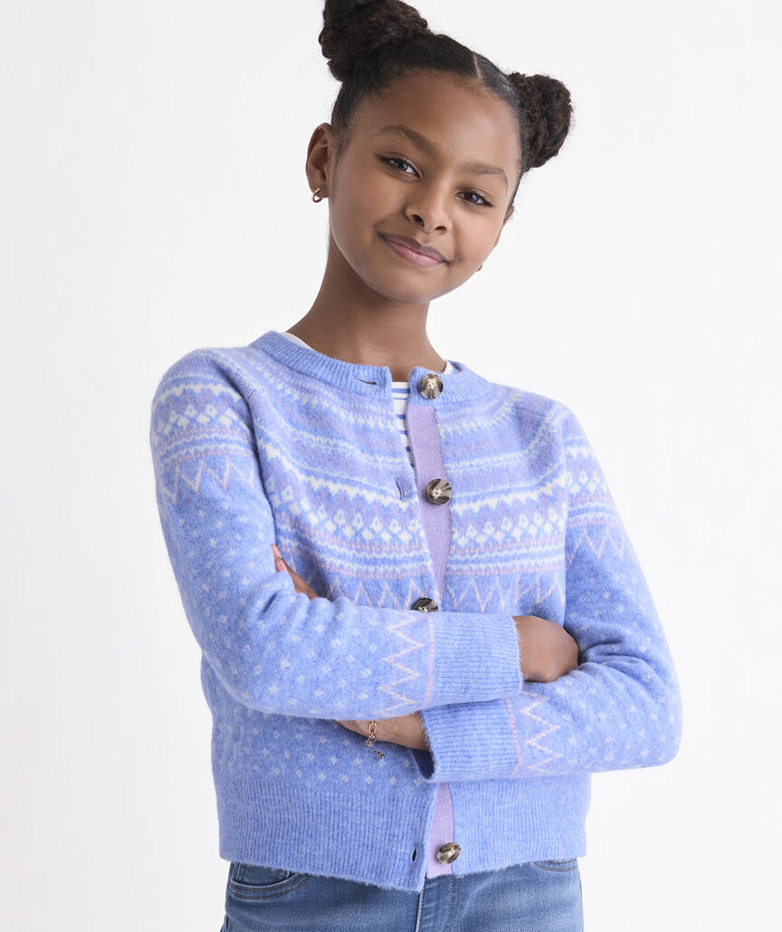 Girls' Fair Isle Cardigan